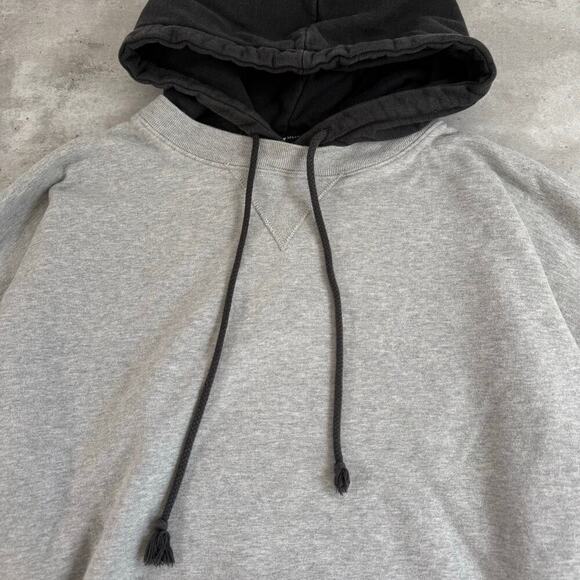 Brandy Melville black and grey color block oversized hoodie sweatshirt - Picture 3 of 8
